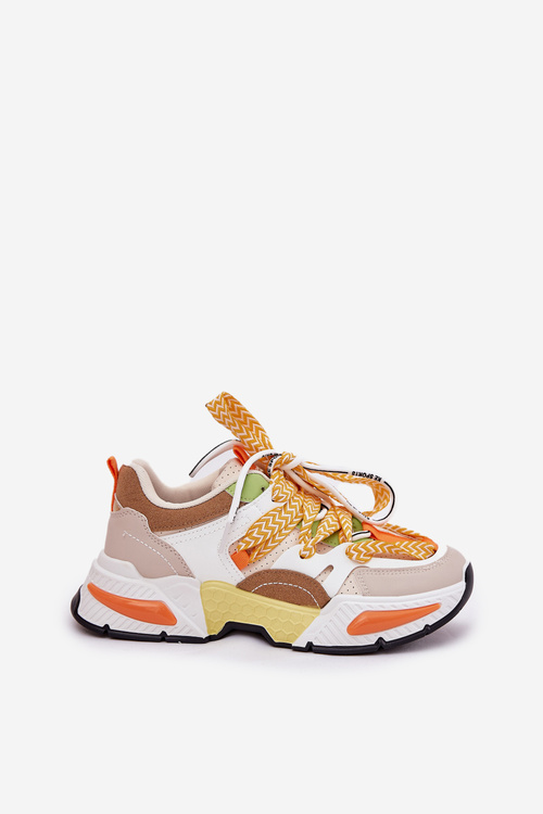 Buty sportowe Sneakersy Z Podwójnym Sznurowaniem Damskie Multikolor Efobell