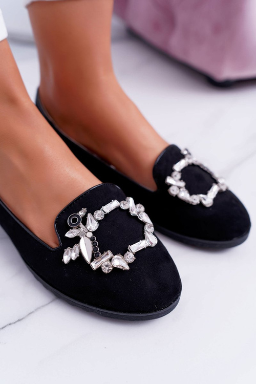 Black Women's Ballerina Ballerinas Zirconia Nergo