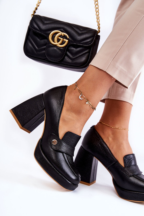 Leather Pumps Lewski Shoes 3195/2 Black