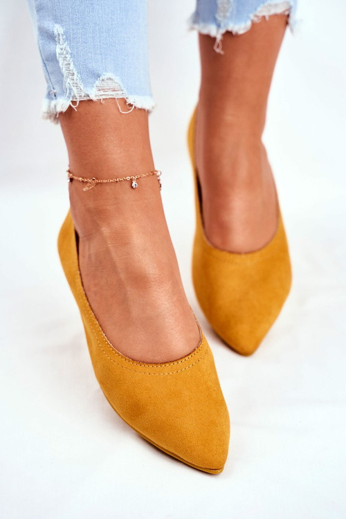 Women’s Ballerinas Eco-Suede Yellow Bellissima