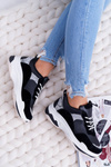 Sporty Women's Thick Sole Shoes Black Remember
