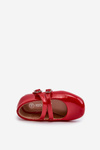 Red Patent Leather Children's Ballerina Flats with Straps Margenis