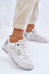 Sneakersy Damskie Niskie Białe Cross Jeans LL2R4011C 