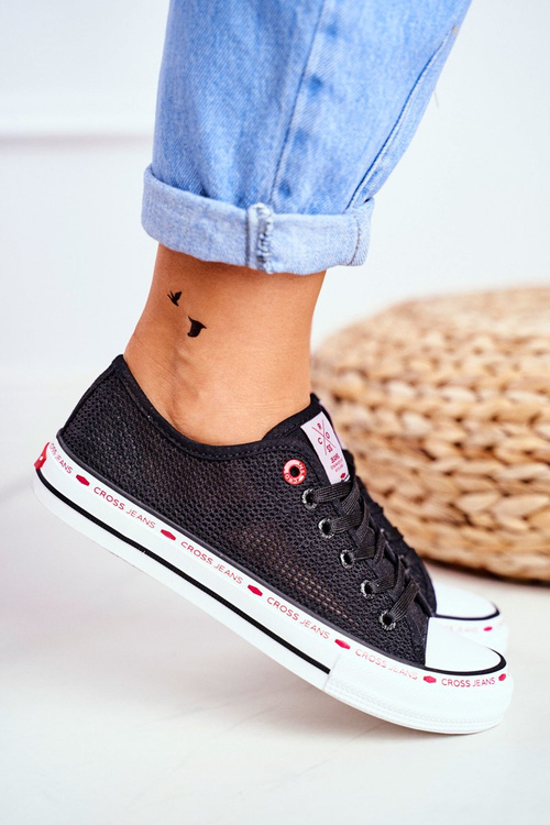 Cross Jeans Women's Sneakers Black Mesh FF2R4015C