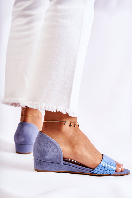 Leather Sandals Maciejka 1971-61 Blue