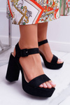 Women's Platform Stiletto Sandals Black LaMondes