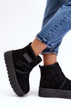 Women's Platform Snow Boots Black Naredi