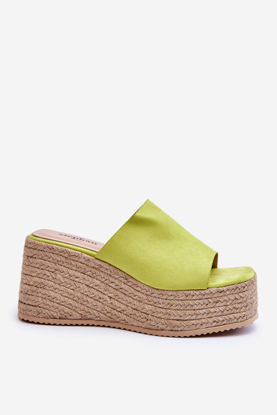Women's Wedge And Platform Slippers Lime Ysabel