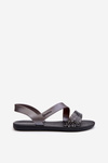Sandały Damskie Czarno-Srebrne 82429 Ipanema Vibe Sandal Fem
