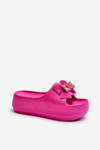 Women's Foam Slippers with Bow Pink Salessa