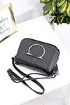 Women's Black Shoulder Handbag Letterpack