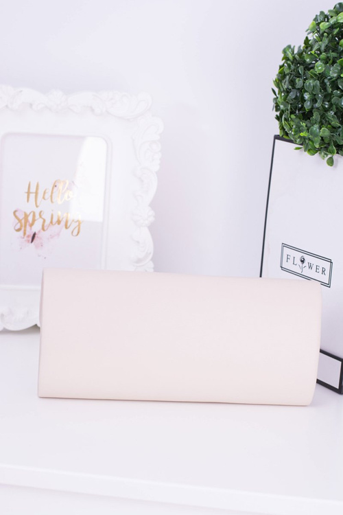 Women's Beige Clutch Bag Gold Chain