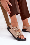 Women's Sandals With Buckles Beige Seladith