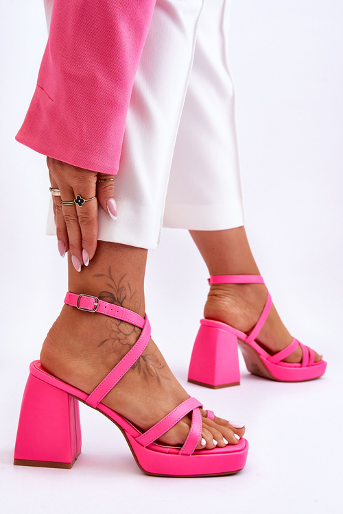 Fashionable High Heels And Platform Sandals Pink Secret Rose