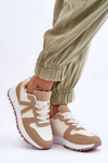 Women's Leather Sport Shoes Brown-Beige Kabama