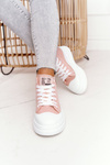 Women's High Sneakers On A Platform Pink Nice Girl