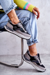Sneakersy Sportowe Damskie Czarno-Szare Big Star KK274100