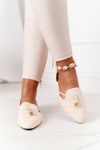 Pointed Toe Braided Ballerinas Lu Boo Beige