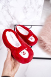 Children's Christmas Slippers With Santa Claus Red Let It Snow