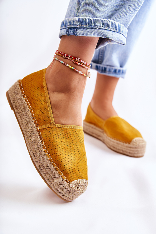 Women's Espadrilles On The Platform Yellow Marise