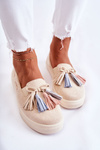 Tenisówki Trampki Damskie Slip-On Beżowe Venira