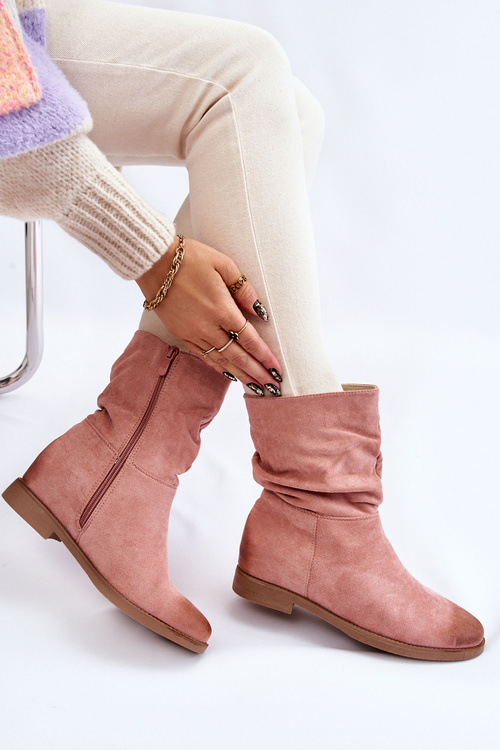 Women's Suede High Boots Pink Venis