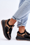 Fashionable Leather Women's Sports Shoes Black Calarene
