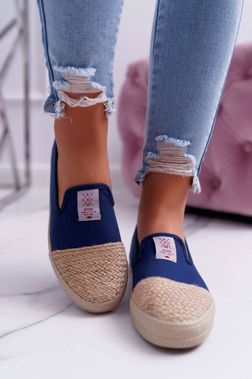 Espadryle Damskie Cross Jeans Granatowe DD2R4046