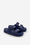 Lightweight Boys' Foam Sandals with Buckles Navy Adirnaca