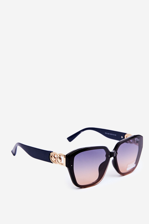 Women's Sunglasses With Gold Detail UV400 Navy-Black