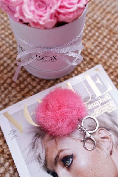 Large Keyring Light Pink Handbag Pendant