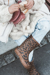Children's Galoshes With Leopard Pattern Brown Nanny
