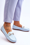 Classic Leather Loafers Light blue Verona