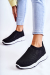 Women's Sport Shoes With Zircons Black Calsey