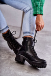 Leather Boots With Warming With Zipper Black Ramsey