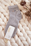 Women's Plain Cotton Cosas Socks Grey Melange