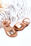 Children's Sandals With Sequins Rose Gold Blake