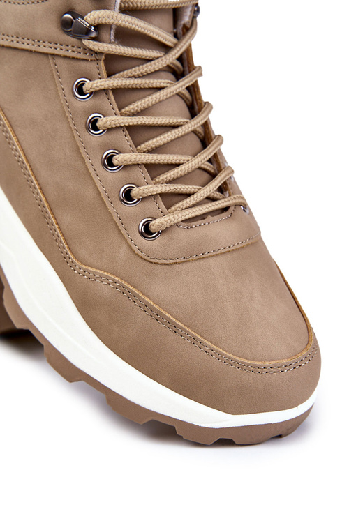 Men's Warm Trekking Shoes Trappers Beige Otto