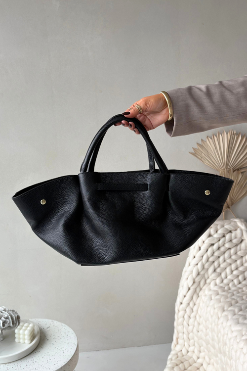 Leather Bag Black Fiorenza
