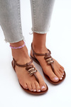 Sandały Japonki Damskie Płaskie Brązowe 83507 Ipanema Class Blown Up Sandal Fem