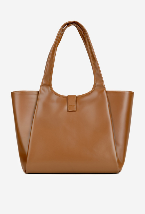 Shopper Bag with Clasp NOBO BAG6010-017 Light Brown