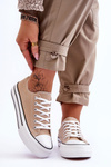 Women's Sneakers On A Chunky Platform Beige Ember