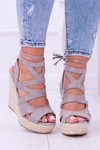 Grey Suede Sandals On Anchor Nowelio