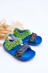 Children's Foam Light Patterned Sandals Blue-Green Malaga