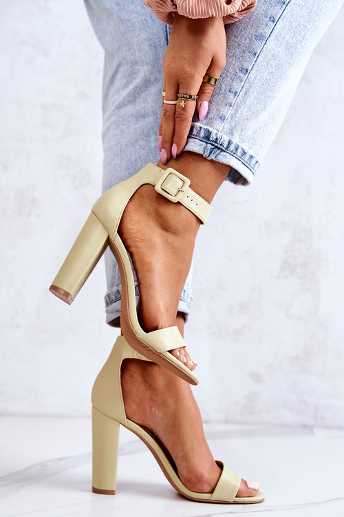 Heel Sandals Pastel Green Georgina