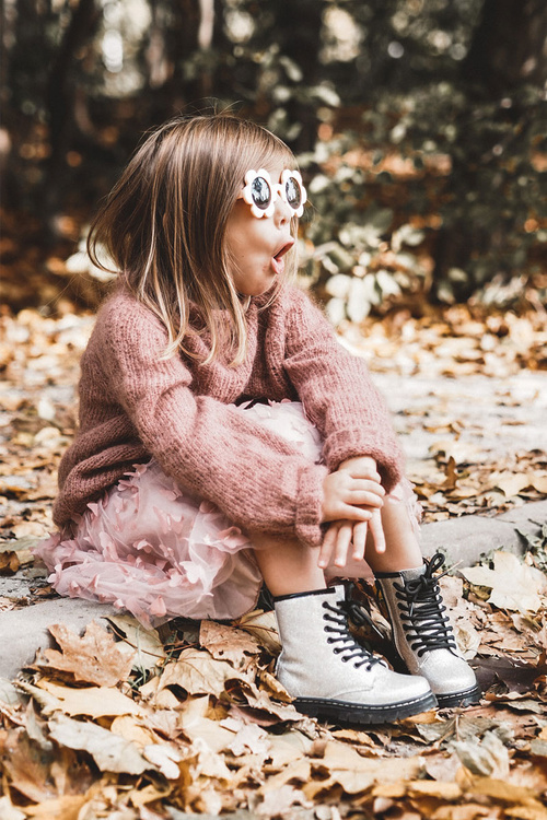 Kids Warmed Boots with Zipper Lacquered Silver Goopy
