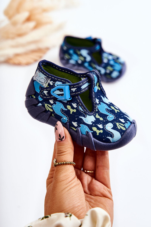 Shoes Slippers Befado Dinosaurs 110P448 Navy Blue