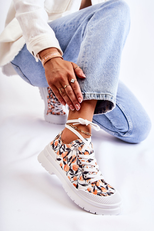 Low Sneakers Tied in Fruit White Amissa