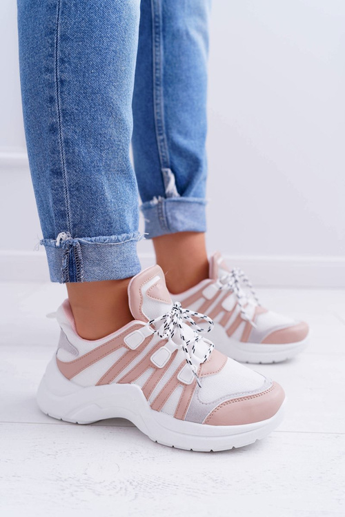 Sporty Women's Thick Sole Shoes Nude Fippo