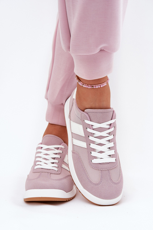 Ladies Sneakers Made Of Eco Suede Purple Marinils